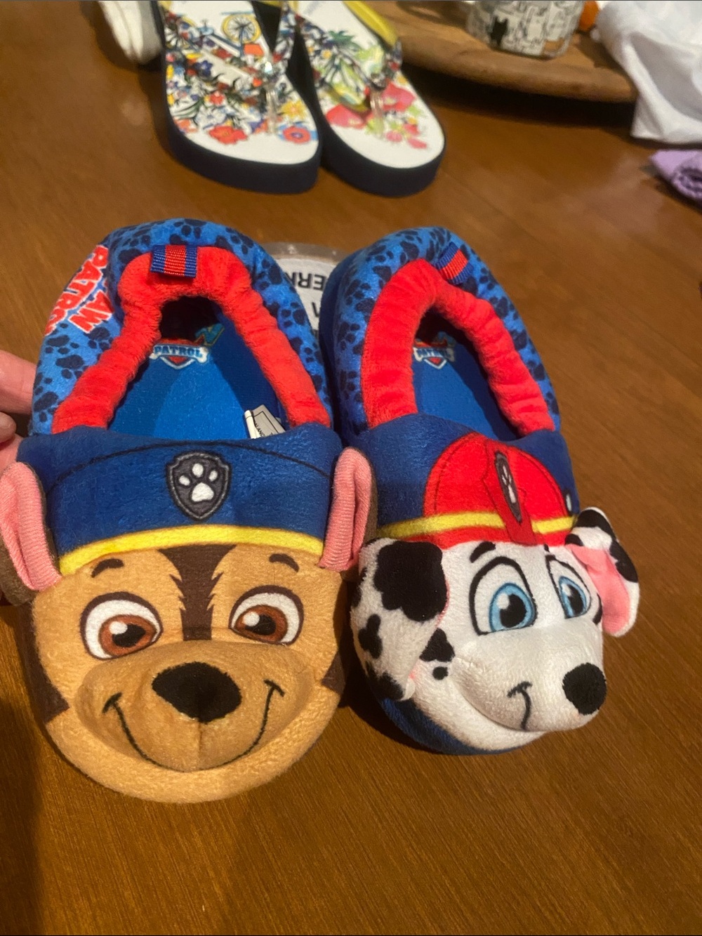 Nickelodeon Paw Patrol plush slip-on slippers